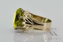 Yellow Peridot Or jaune 8 carats Anneau Style vintage vrc029x-yp Art Deco Bijoux Art Déco russes, style URSS